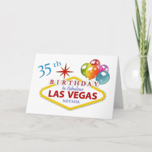 35th Las Vegas Birthday Card Standard (5" x 7")