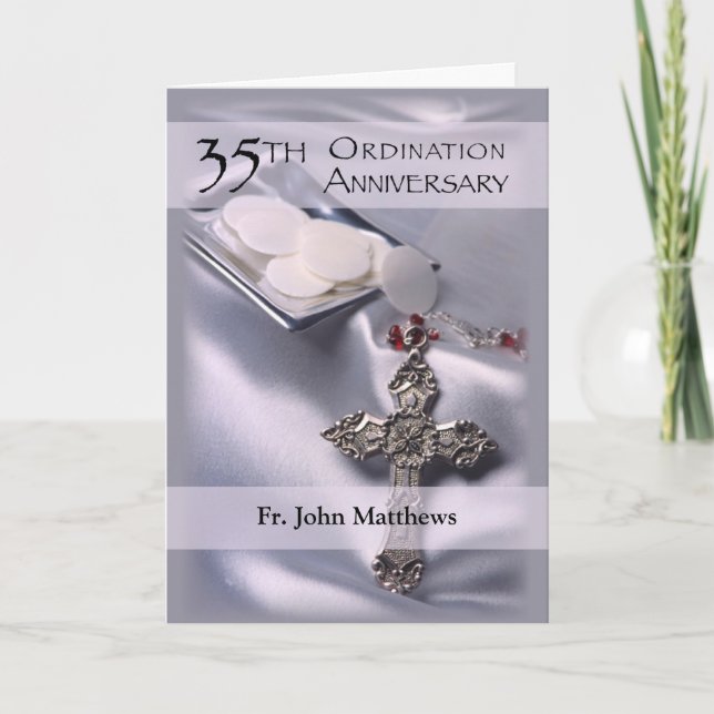 35th Ordination Anniversary Congratulations Custom Card (Front)