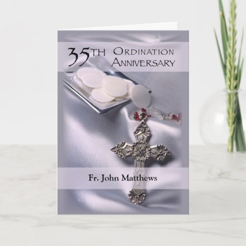 35th Ordination Anniversary Congratulations Custom Card