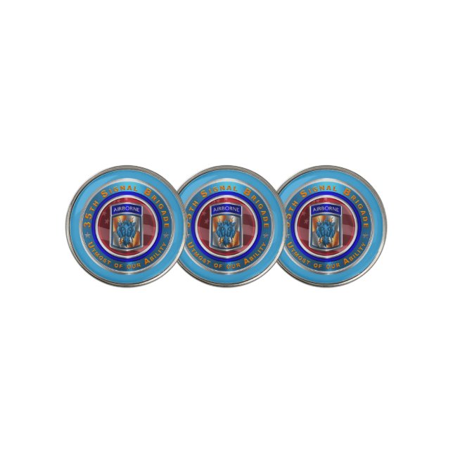 35th Signal Brigade-Airborne Golf Ball Marker (3 Up)