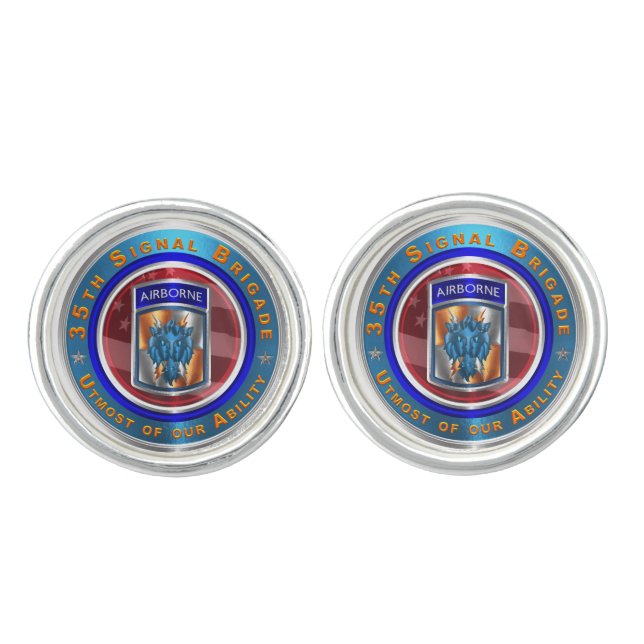 35th  Signal Brigade  Cufflinks (Front)