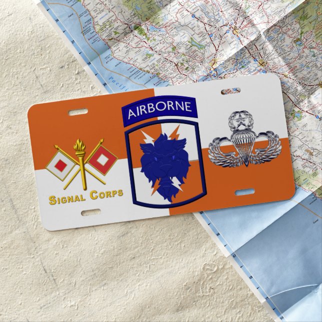 35th Signal Brigade  License Plate (In Situ)