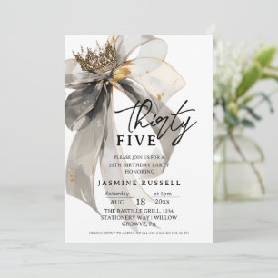 35th Thirty five Birthday Party Women Invitation