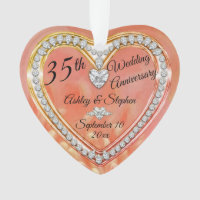 35th Wedding Anniversary Coral | Diamonds Keepsake