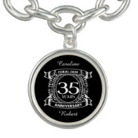 35th wedding anniversary Coral Jade crest
