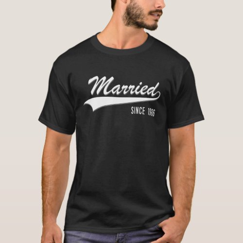 35Th Wedding Anniversary Couple Gift Married Since T_Shirt