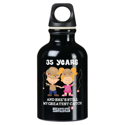 35th Wedding Anniversary Funny For Him Aluminum Water Bottle