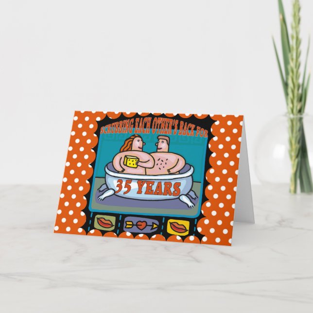 35th Wedding Anniversary Gifts Card (Front)