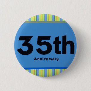 35th Wedding Anniversary Gifts Pinback Button