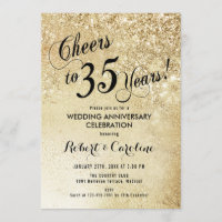 35th Wedding Anniversary Gold