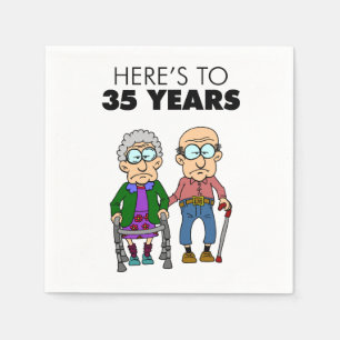 35th Wedding Anniversary Growing Old Napkins