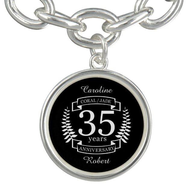 35th Wedding ANNIVERSARY JADE / CORAL Bracelet (Design)