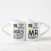 35th Anniversary 35 Years Wedding Married Mug Gifts Funny Coffee Cup Men  Women H