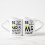 35th Wedding Anniversary Mr Right Mrs Always Right Coffee Mug Set