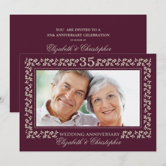 35th Wedding Anniversary Party Invitations | Zazzle.com