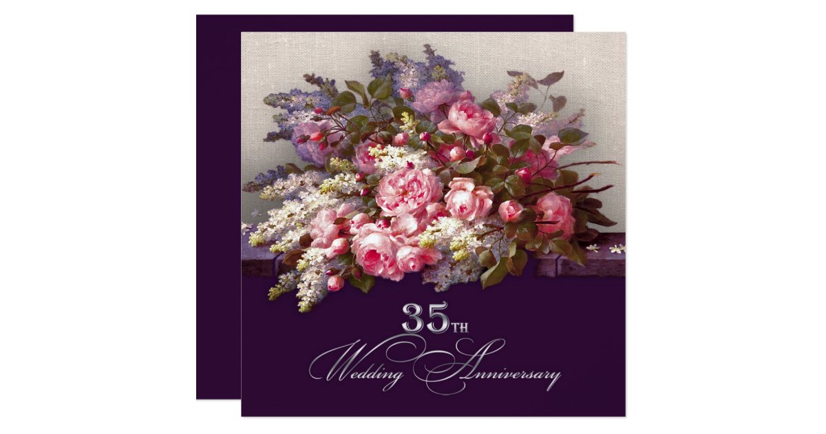 35th Wedding Anniversary Party Invitations | Zazzle.com