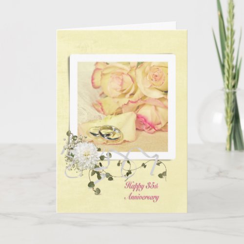35th Wedding Anniversary Roses Card