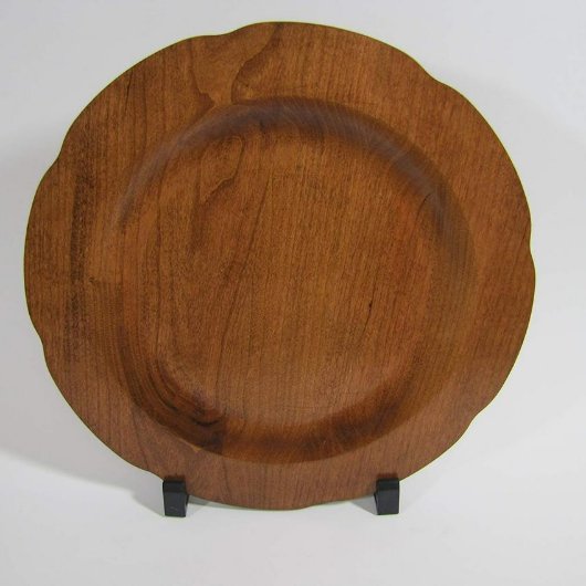 35th Wedding Anniversary with Scrolls Wooden Plate (On Stand)