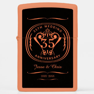 35th Wedding Anniversary Zippo Lighter