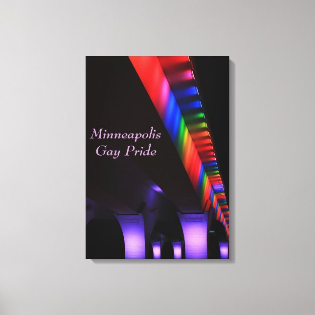 35W Bridge Minneapolis - Gay Pride Canvas Print (Front)