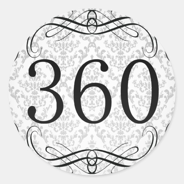 360 Area Code Classic Round Sticker (Front)