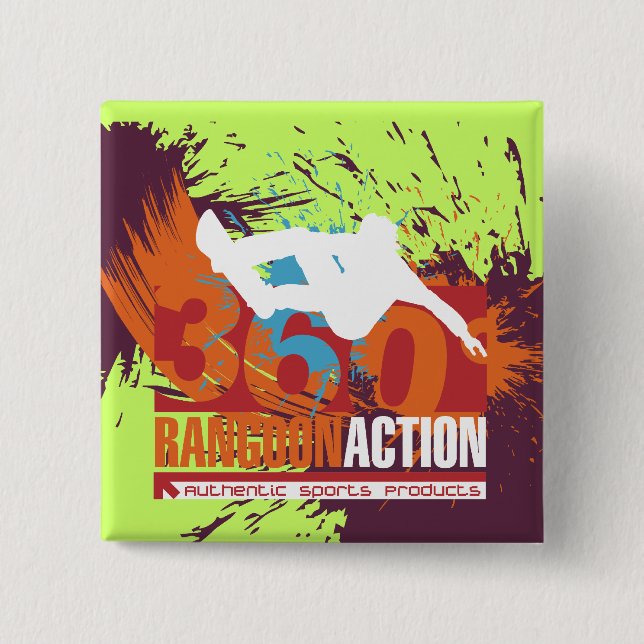 360 Degree Snowboarding Tshirts and Gifts Pinback Button (Front)