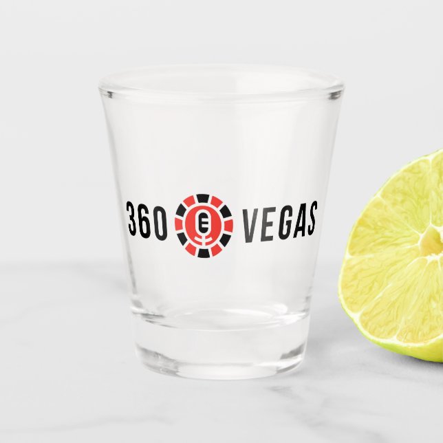 360 Podcast Logo Shot Glass (Front)