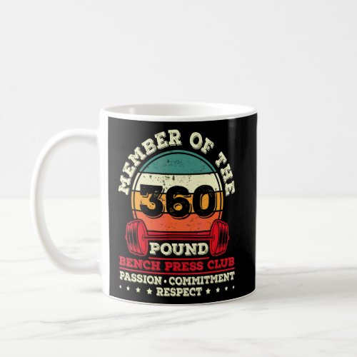360 Pound Bench Press Weight Training Powerlifter  Coffee Mug