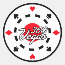 360 Vegas Chip Logo Sticker