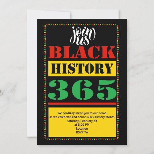 365 Days BHM Party Invitation