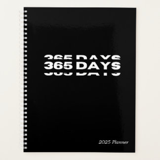365 Days Black 2025 Planner