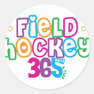 365 Field Hockey Classic Round Sticker