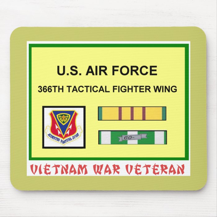 366TH TACTICAL FIGHTER WING VIETNAM WAR VET MOUSE PADS