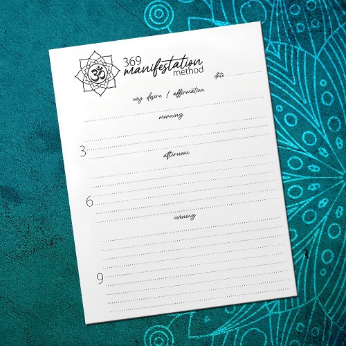 369 Manifestation Method Law of attraction Notepad