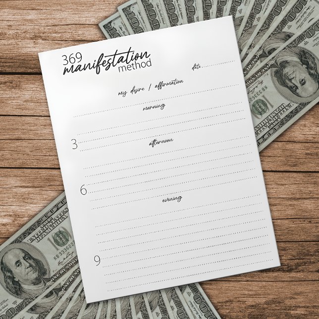 369 Manifestation Method, Law of attraction Notepad (Creator Uploaded)