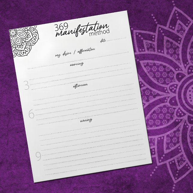 369 Manifestation Method, Law of attraction Notepad (Creator Uploaded)