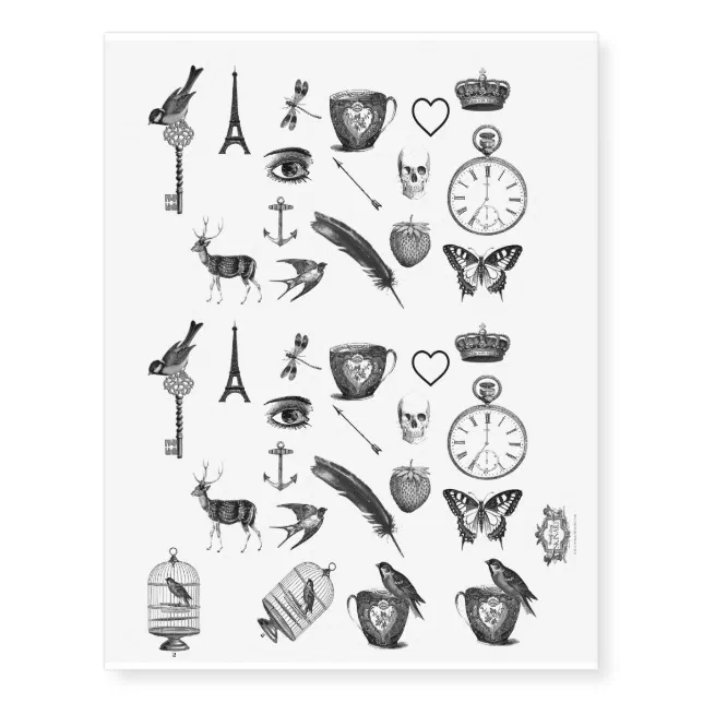 Vintage boho tattoo for a witch black heart Vector Image