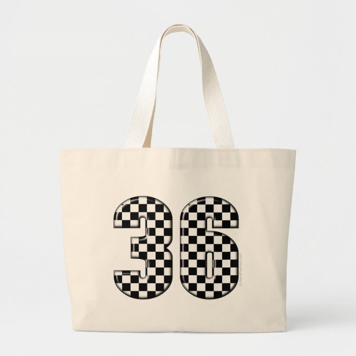 36 auto racing number tote bag