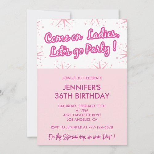 36 birthday invitation Sparkle Modern 