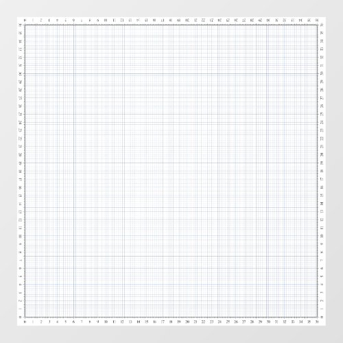 36 Grid for Sewing  Crafts Table Ruler Decal