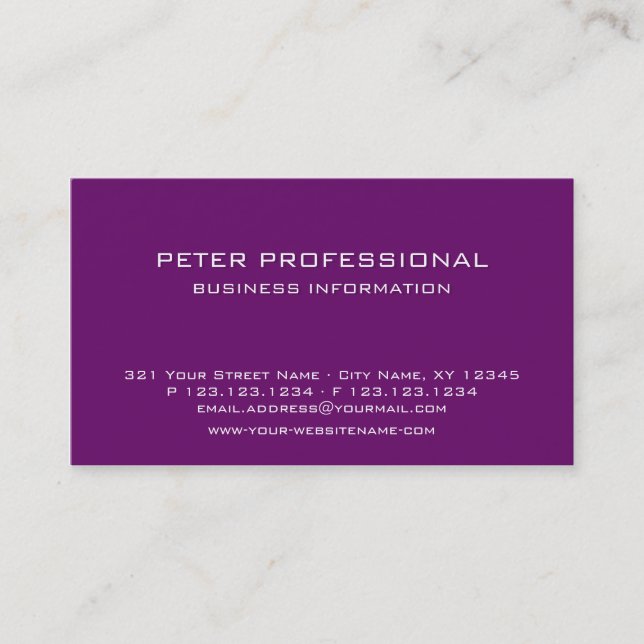 36 Modern Professional Business Card color berry (Front)