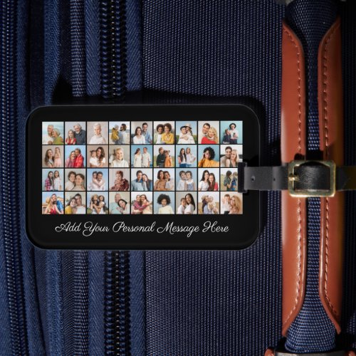 36 Photo Collage Add Your Own Greeting Luggage Tag