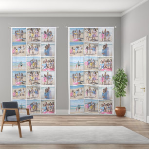36 Photo Template Collage Personalized Sheer Curtains