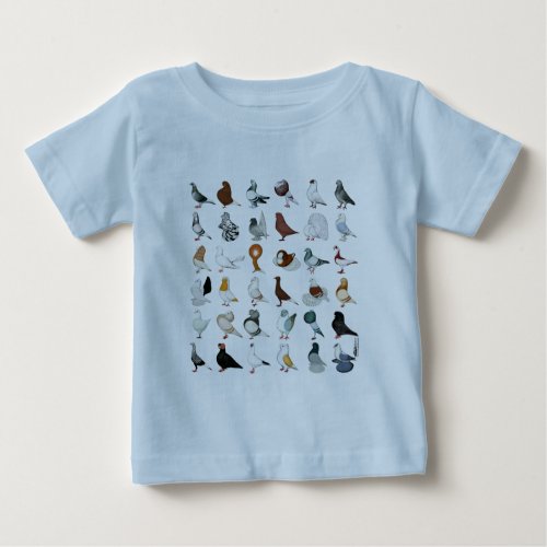 36 Pigeon Breeds Baby T_Shirt