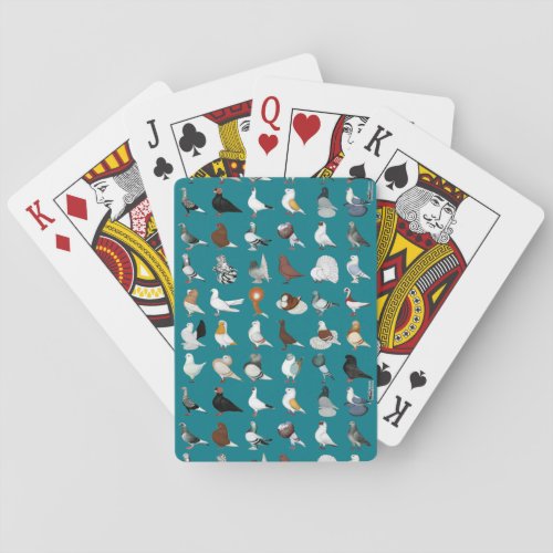 36 Pigeon Breeds Playing Cards