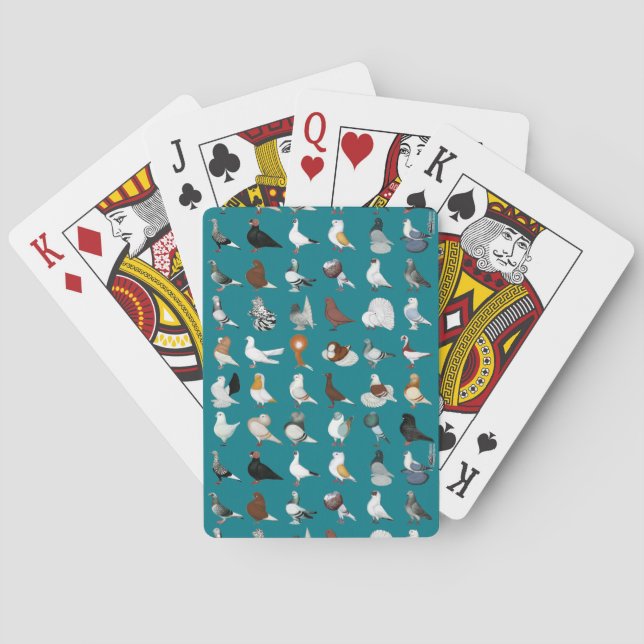 36 Pigeon Breeds Poker Cards (Back)