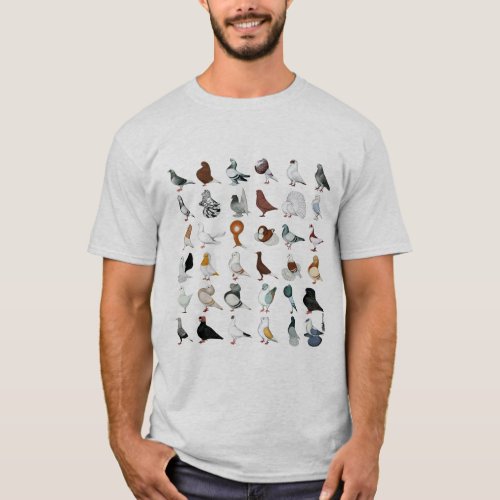 36 Pigeon Breeds T_Shirt