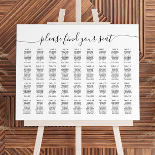 36 Tables Large Find Your Seat Seating Chart Foam Board
