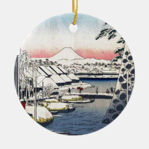 36 Views of Mount Fuji Ceramic Ornament