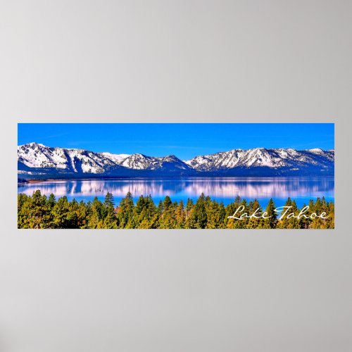 36 X 12 BEAUTIFUL LAKE TAHOE POSTER MATTE